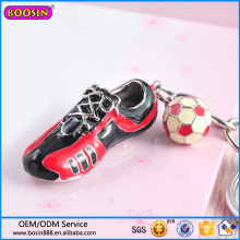 Factory Wholesale Sports Shoe and Football Charm Keychains #15066